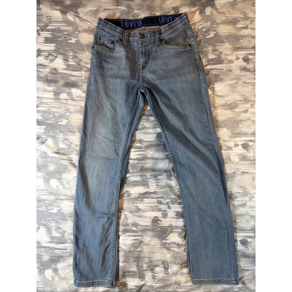 Levi's 502 Straight Leg Blue Jeans Stretch Denim 5 Pocket Boys 14 Reg 27x29